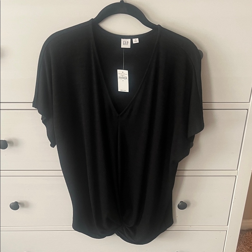 NWT GAP Women's Short Sleeve Black Sweater/Top Size Small